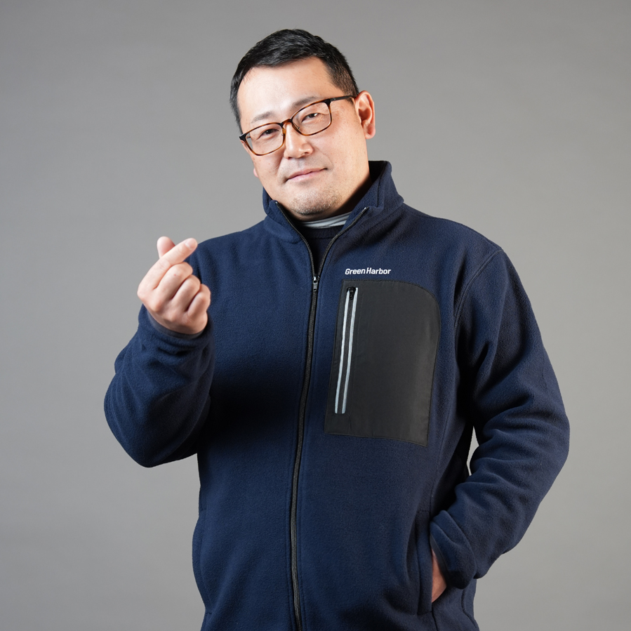 グリーンハーバー リフレクフリースジャケット［ネイビー］