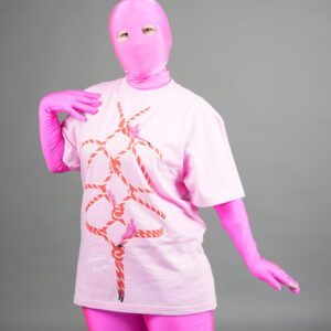 下北ほや子亀甲縛りTシャツのピンクです。